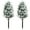 B, variant on Artificial Cypress Topiary Tree with Ground Spike, Set of 2 Shrub Bushes Artificial Outdoor Indoor for Porch Garden UV Resistant, Snow Flocked Full Tree