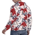 thumbnail image 6 of Kdxio Lilies Flowers Print Mens Casual Hooded Collar Drawstring Hoodies Pullover Sweatshirts Casual Long Sleeve Shirts-4X-Large, 6 of 7