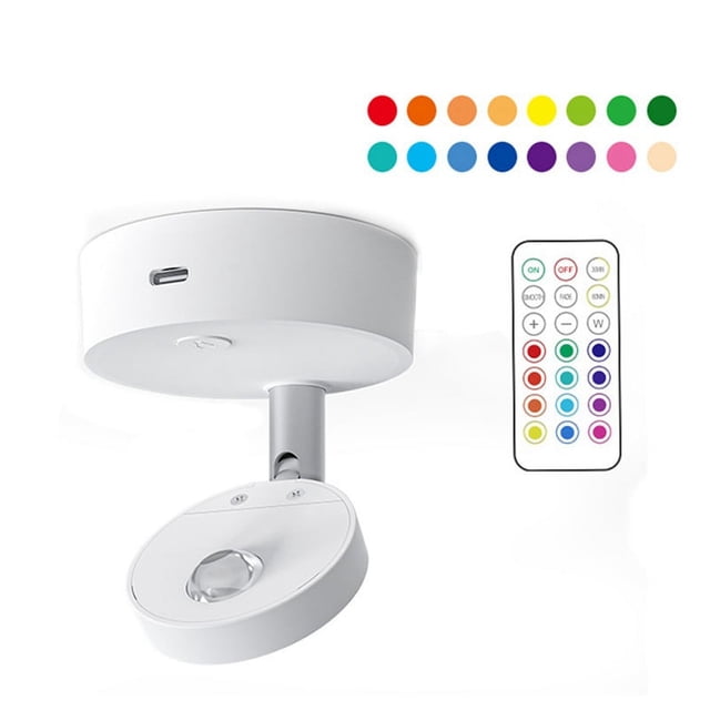 Focos LED InaláMbricos Focos de Armario con Control Remoto Focos RGB para Dormitorio Gabinete de Vino Luces Decorativas