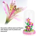 thumbnail image 2 of Juego de ramos de flores con bloques de construcción y cúpula a prueba de polvo, colección de flores para bricolaje, juguetes de construcción con ladrillos, decoraciones para el hogar, lirio, 2 of 4