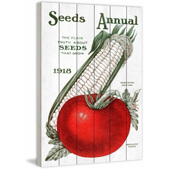 Marmont Hill "Seed Art 3" Painting Print on White Wood