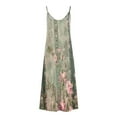 thumbnail image 5 of Xihbxyly Womens Plus Size Maxi Dress, Women's Summer Printed Sleeveless Scoop Neck Sexy Sundress Casual Flowy Swing Beach Dresses 0 Maxi Dress Summer Prime Day Dress Deals Today 2024, 5 of 5