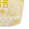 thumbnail image 5 of JONATHAN Y Double Happiness 18" Chinoiserie Ceramic Drum Garden Stool, Yellow/White, 5 of 8