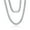 Silver, variant on Men's 12mm Miami Cuban Link Chain Necklace in Stainless Steel - Simulated Diamond CZ Lock Necklace | Men's Trendy Necklaces | Fine Chain Necklace