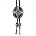 thumbnail image 3 of Attache-cravate Totem Indien Style Rétro en Cuir avec Corde Tressée Bolo, Décorations de Cravate, 3 of 9