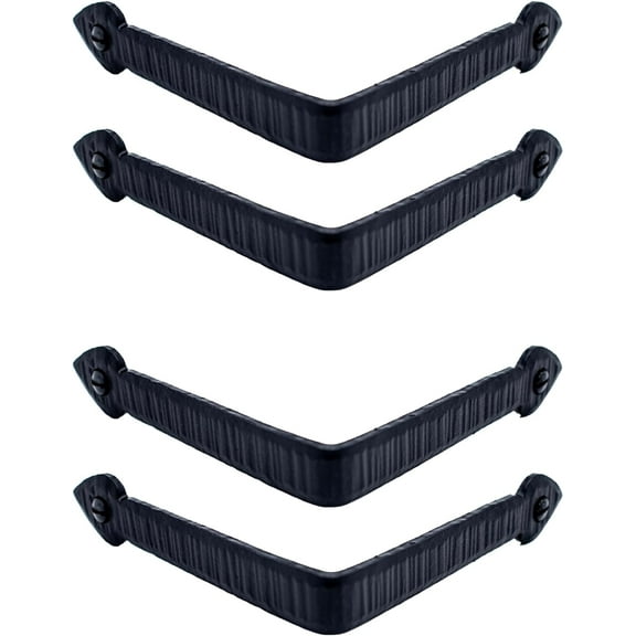 4 Pack - 3.5 Inch Metal Corner Bracket for Furniture - Black - Handmade Decorative Corner Braces - Rustic Metal Corner Brackets for Tables, Desks, Shelves, Boxes and Chests - The Colonial Series