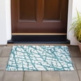 thumbnail image 6 of Addison Rugs Chantille Indoor/Outdoor Transitional Abstract Teal Washable Rectangle Rug, 1'8" x 2'6", 6 of 6