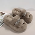 thumbnail image 4 of Wensltd Thick Sole Plush Slippers for Women Soft Cozy Comfortable Women Slippers, 4 of 9