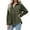 Green, variant on Women Long Sleeve Corduroy Peplum Shacket Jacket Button Down Babydoll Shirts Oversized Casual Blouses Tops