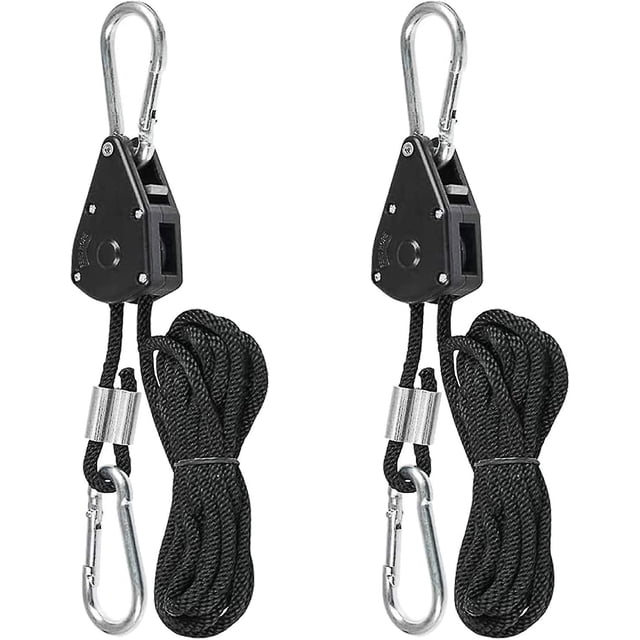 Ratchet Ropes With Hooks Rope Pulley Ratchet Adjustable Ratchet Ropes Ratchet Heavy Duty Rope Ratchet Strap Rope 2pcs 2.4m