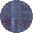thumbnail image 1 of Ahgly Company Indoor Round Abstract Light Blue Modern Area Rugs, 4' Round, 1 of 4