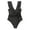 00 # Black, variant on REORIAFEE One Piece Swimsuit for Women Bathing Suit Beach Wedding Vintage Beachwear Lace Ruffle Swimsuit Black M