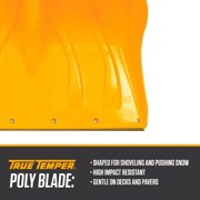 TrueTemper 19 Poly Combo Snow Shovel with Steel VersaGrip Handle
