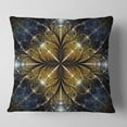 thumbnail image 2 of Designart Digital Gold Fractal Flower Pattern - Abstract Throw Pillow - 18x18, 2 of 5