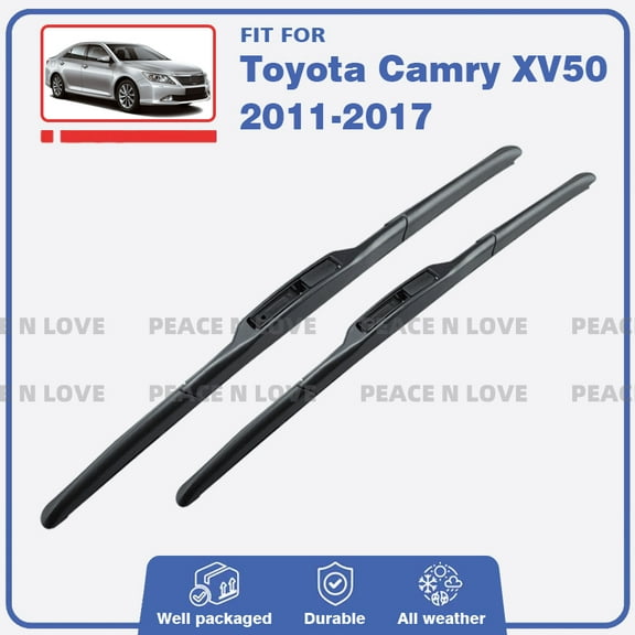 Wiper Blade Set 2 Piece - Compatible with 2012 - 2017 Toyota Camry 2013 2014 2015 2016