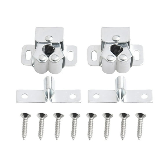 2Pcs Double Roller Catches Cupboard Cabinet Door Latch Antique Furniture Door Catch Latch Hardware Home Wardrobe Cabinet Catches