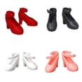 thumbnail image 1 of Accesorios de Trajes BB perfke 4 Pares de zapatos de tacones altos para muñecas 1/6, 1 of 9