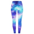 thumbnail image 5 of Starry Sky Print High Rise Leggings for Women Soft Stretch Yoga Pants Slimming Galaxy Pattern Activewear, 5 of 5