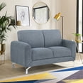 thumbnail image 2 of Lexicon Venture Textured Fabric 2-Piece Upholstered Sofa Set in Blue, 2 of 10