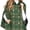 green, variant on Women Plaid Cape Coat Stand Collar Double‑Breasted Sleeveless Poncho Jacket