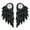 Black, variant on Opvise 1 Pair Ear Studs Rhinestone Inlaid Christmas Gifts Alloy Women Angel Wing Ear Studs for Daily Life