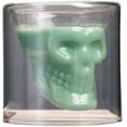 thumbnail image 1 of Vaso de doble pared con motivo de calavera, transparente, para café, vino, cerveza, té, juego de 2 transparente Adepaton  LKX-0111-1, 1 of 6