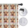 thumbnail image 4 of Blackout Kids Curtains,Flower and Highland Cow Childrens Insulated Curtains Set Of 2,Bedroom Essentials,Toddler Room Decor 52"x63"(132x160cm), 4 of 4