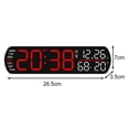 thumbnail image 2 of AFQH LED Digital Alarm Clock Temperature Humidity Date Brightness Adjustable 2 Alarms, 2 of 8
