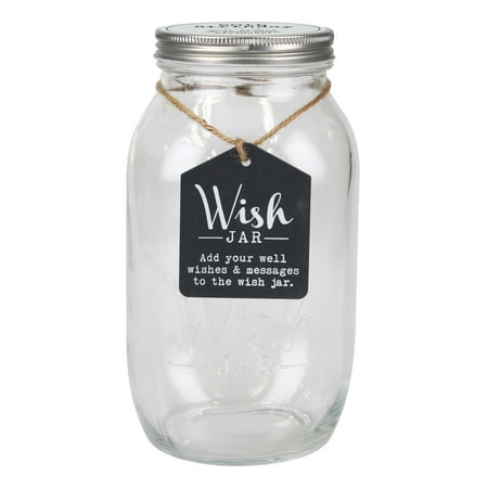 60th Birthday Wish Jar Kit with 100 Wish Tickets, Pen, and Writable Twine Hung