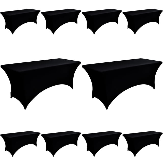 Mantel ZarzaAsik, paquete de 10 unidades, 120 x 75 x 75 cm, elastano negro