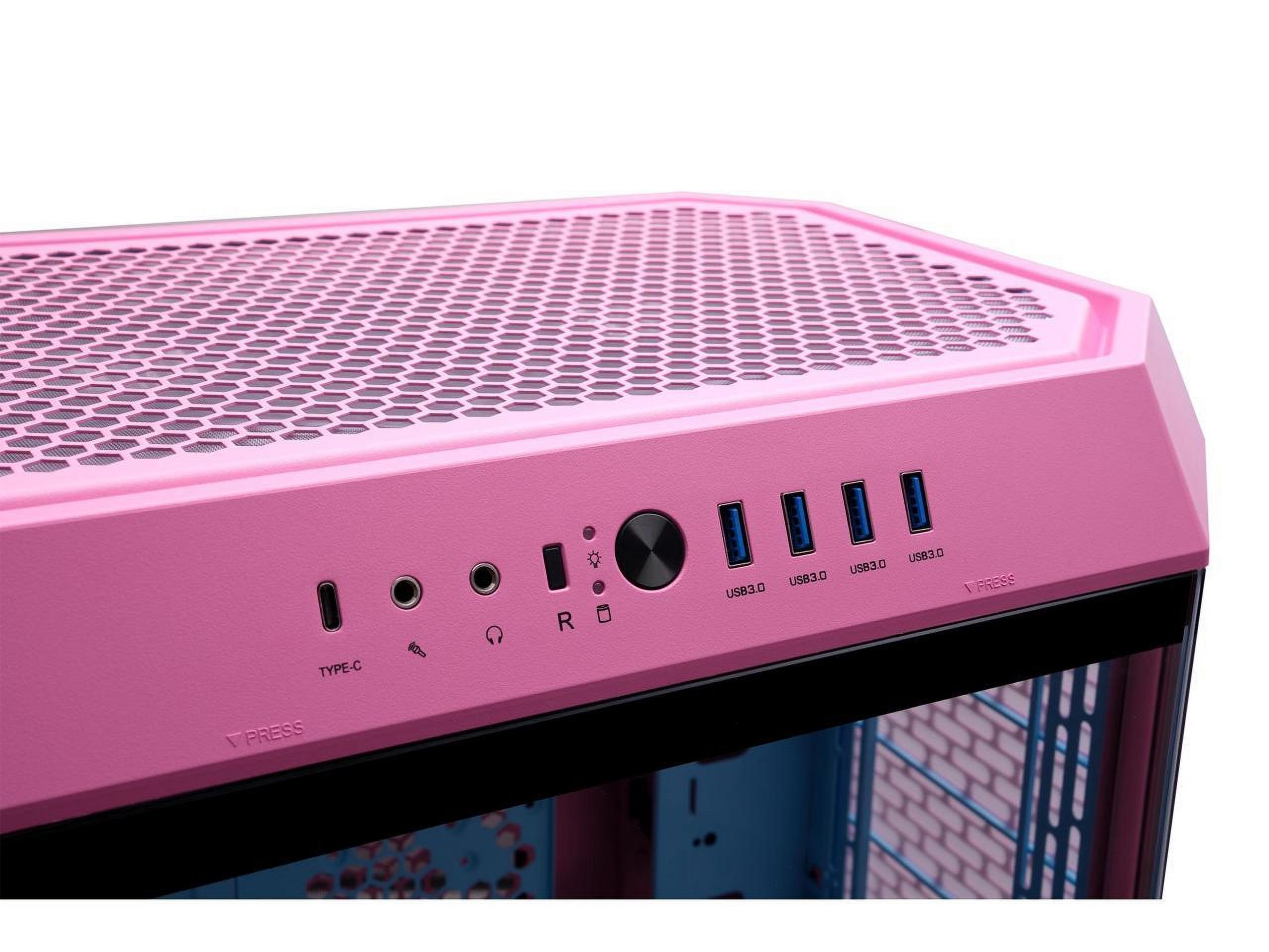 Thermaltake The Tower 600 Bubble Pink Mid Tower Chassis - Mid-tower - Bubble Pink - Tempered Glass, SPCC - 2 x 140mm Fan(s) Installed - Mini ITX, Micro ATX, ATX Motherboard Supported - 9 x Fan(s) S...