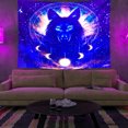 thumbnail image 3 of Tapiz fluorescente de microtela con diseño de rey lobo oscuro, 150 x 150 cm, 3 of 3
