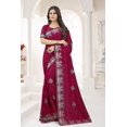 thumbnail image 2 of Ethnic Asia Georgette Saree Party Wear Pink Sari With Unstitched Blouse Piece, 2 of 3