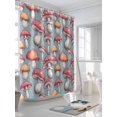 thumbnail image 3 of Fsddascl Thanksgiving Mushrooms Shower Curtain Set - Long 72" x 84" Washable Bathtub Curtain with 12 Hooks, Country Pastoral Botanical Waterproof Fabric Stall Shower Curtains for Bathroom/Bathtub, 3 of 6