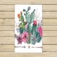 thumbnail image 1 of Toalla de Mano ABPHQTO Vintage Bouquet Cactus Suculentas Flores Ramitas Plumas Flechas 40x70 cm, 1 of 1