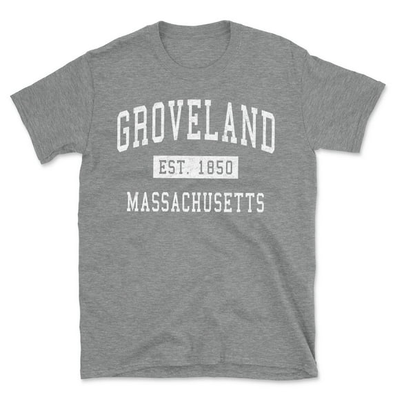Groveland Massachusetts Classic Established Men's Cotton T-Shirt