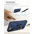 thumbnail image 3 of iPhone 13 Pro Max Case, Military Armor 360°Unbreakable Swivel Ring Kickstand [Work with Magnetic Car Mount] Slim Shockproof Durable Cover Holster Compatible Apple iPhone 13 Pro Max Cover - Blue, 3 of 5