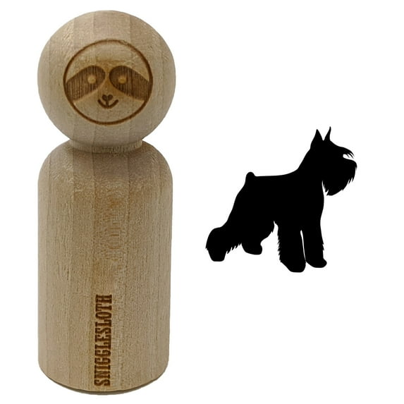 Miniature Schnauzer Dog Solid Rubber Stamp for Scrapbooking Crafting Stamping - Small 3/4 Inch