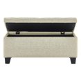 thumbnail image 2 of Modern Fabric Upholstered Rectangular Storage Ottoman Bench - Beige, 2 of 7