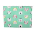 thumbnail image 1 of Spritz Gift Bag Medium Green with Rainbows 16" x 12" x 6", 1 of 2
