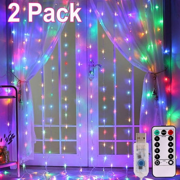 POINTERTECK 300 LED Curtain Lights Fairy Lights 8 Lighting Modes 2