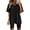 short sets 11#Black, variant on WAYUTE Womens Sets 2 Piece Outfits Short Sleeve Comfort Loose Tops Short Pants Solid Color Travel Yoga Sport Sets Summer Outfits