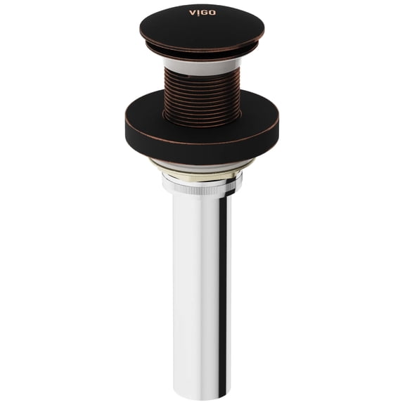 VIGO Vessel Bathroom Sink Pop-Up Drain and Mounting Ring in Antique Rubbed Bronze