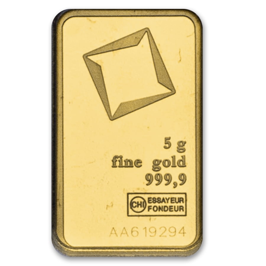 5 gram Gold Valcambi Bar w/ Assay