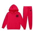 thumbnail image 3 of Back To School Clothes Girls Sweatsuit Fashion 2 Piece Pullover Hoodie Sweatshirt & Sweatpants Matching Set Tracksuit Teens Athletic Preppy Clothes Fall Winter, 3 of 5