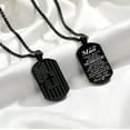 thumbnail image 5 of APSVO Black Dog Tag Cross Necklaces for Men to My Man Gifts from Girlfriend Wife American Flag Pendant Chain Religious Christian Birthday Graduation Fathers Day Jewelry Gifts Him Husband Boyfriend, 5 of 7
