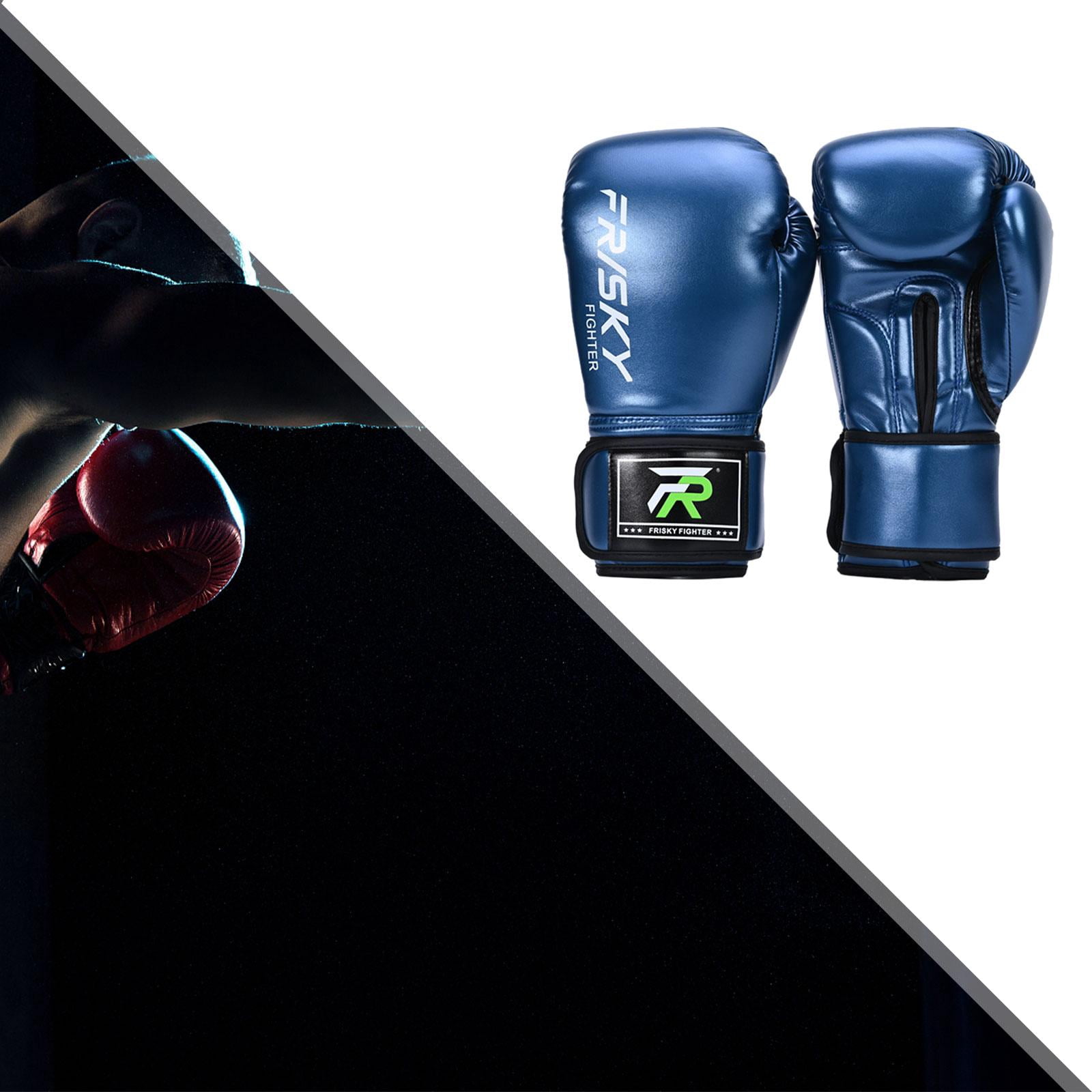 funtasica Boxing Gloves Boxing Equipment Kickboxing Gloves Punching Gloves Sparring Gloves for Sparring Karate Sanda, Workout Taekwondo blue 12OZ