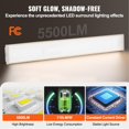 thumbnail image 4 of 4FT LED Wraparound Flush Mount Shop Light 50W 5500LM Adjustable 3000K 4000K 5000K for Kitchen Garage Office Laundry FCC, 4 of 7