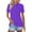 Purple, variant on Relaxed Fit Poplin Shirt for Women Versatile Short Sleeve Button Up Top Wrinkle Resistant Everyday Essential Wear