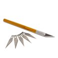 thumbnail image 1 of Engraving Tool Non-Slip Metal Knife Kit With Replaceable Blades 55/35pcs #11 10# Cutter Craft Hand tools for Mobile Phone PCB Yellow 5pcs, 1 of 6